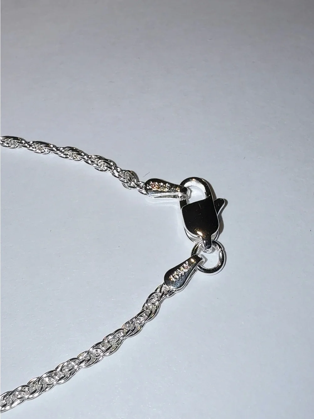 Italian 925 Sterling Silver  Rope Chain Necklace -  18”